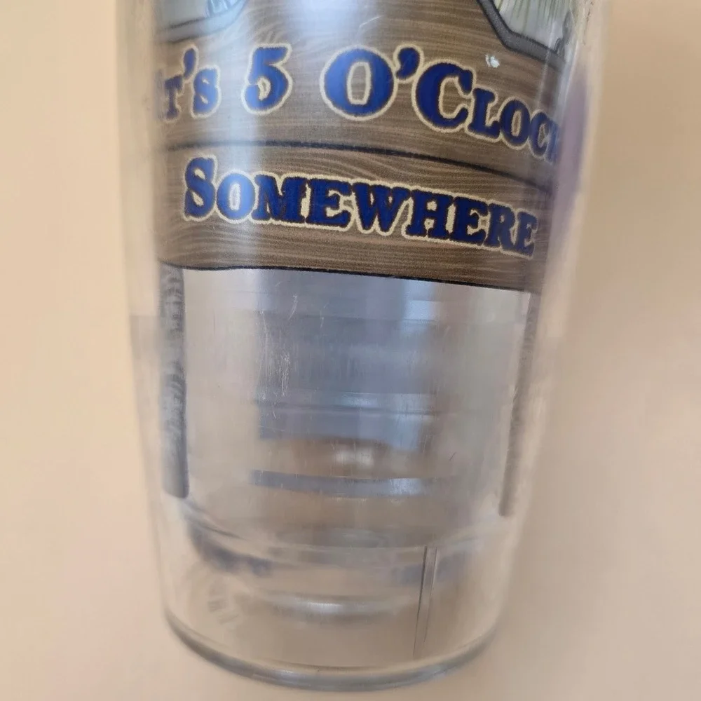 Margaritaville 26oz Insulated Tumbler It's‎ 5 O'Clock Somewhere Blue Lid USA